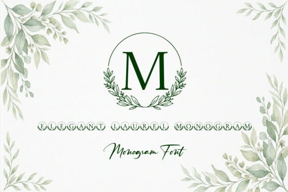 Elegant Floral Monogram: A Botanical Touch for Timeless Design