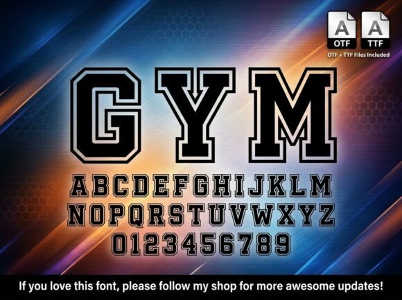 Gym Font: Bold Athletic Display for Powerful Branding