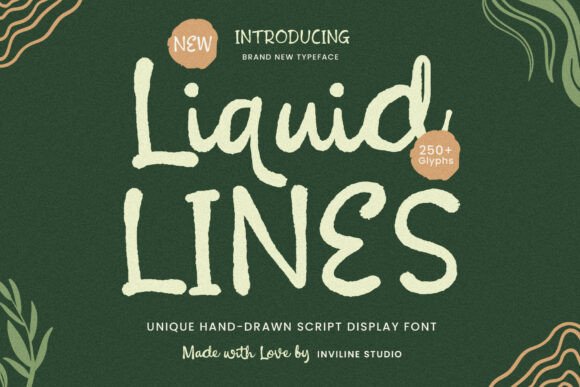 Liquid Lines: A Font That Captures the Essence of Handcrafted Warmth