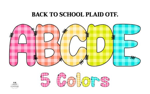 School Plaid: A Playful Font for Vibrant Branding & Design